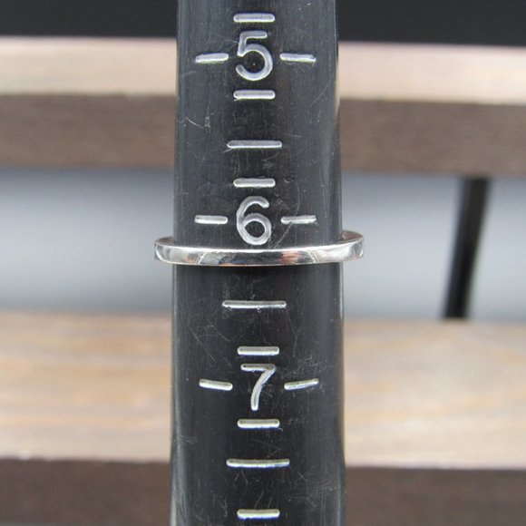 Size 6.25 Sterling Silver Cubic Zirconia & Blue Topaz Fancy Band Ring Vintage - Picture 7 of 9